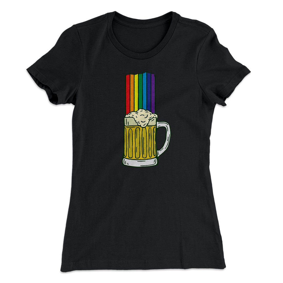 Beer Rainbow Women's T-Shirt | Funny Shirt from Famous In Real Life