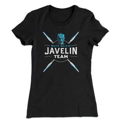 White Walker Javelin Team Women's T-Shirt Black | Funny Shirt from Famous In Real Life