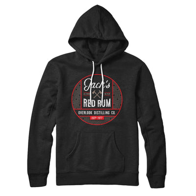 Jack's Red Rum Hoodie Black | Funny Shirt from Famous In Real Life