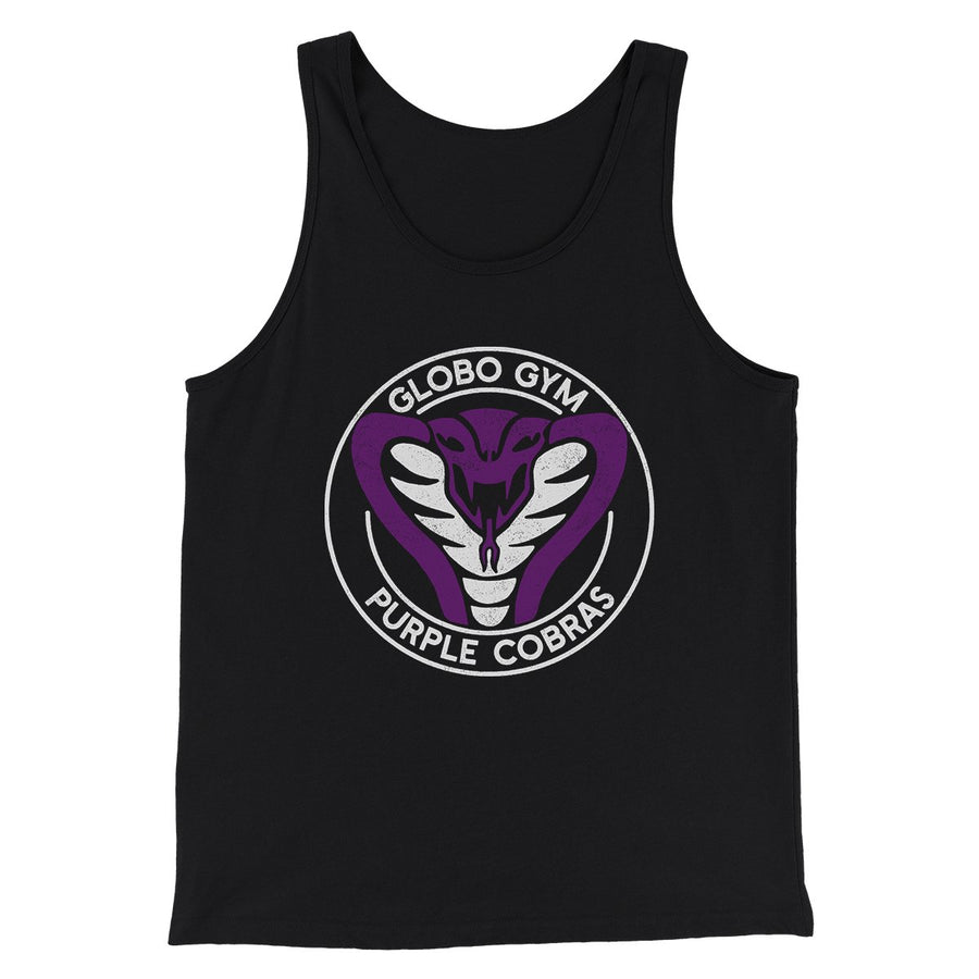 Globo Gym Purple Cobras Funny Movie Men/Unisex Tank Top Black | Funny Shirt from Famous In Real Life