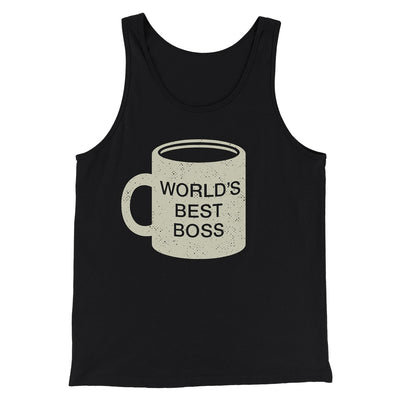 World's Best Boss Men/Unisex Tank Top Black | Funny Shirt from Famous In Real Life