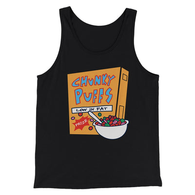 Chunky Puffs Cereal Men/Unisex Tank Top Black | Funny Shirt from Famous In Real Life