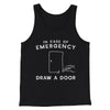 Draw a Door Men/Unisex Tank Top Black | Funny Shirt from Famous In Real Life