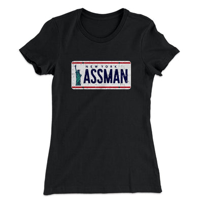 Assman Women's T-Shirt Black | Funny Shirt from Famous In Real Life