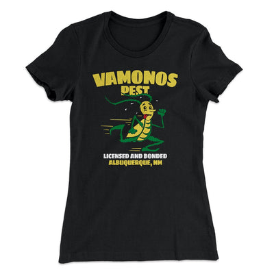 Vamonos Pest Control Women's T-Shirt Black | Funny Shirt from Famous In Real Life