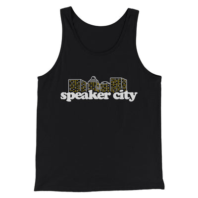 Speaker City Funny Movie Men/Unisex Tank Top Black | Funny Shirt from Famous In Real Life