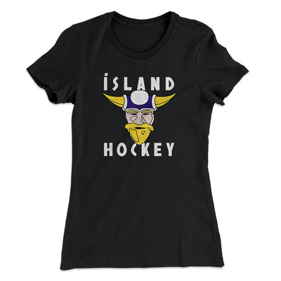 Iceland Hockey Women's T-Shirt Black | Funny Shirt from Famous In Real Life