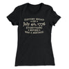 History Began on July 4th, 1776 Women's T-Shirt Black | Funny Shirt from Famous In Real Life