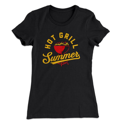 Hot Grill Summer Women's T-Shirt Solid Black | Funny Shirt from Famous In Real Life