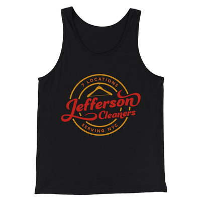 Jefferson Cleaners Men/Unisex Tank Top Black | Funny Shirt from Famous In Real Life