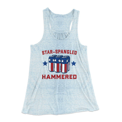 Star Spangled Hammered Women's Flowey Tank Top | Funny Shirt from Famous In Real Life