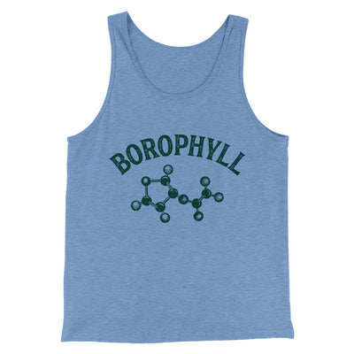 Borophyll Funny Movie Men/Unisex Tank Top Blue TriBlend | Funny Shirt from Famous In Real Life