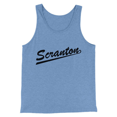 Scranton Branch Company Picnic Men/Unisex Tank Top Blue TriBlend | Funny Shirt from Famous In Real Life