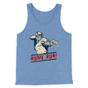 Home Run! Funny Men/Unisex Tank Top Blue TriBlend | Funny Shirt from Famous In Real Life