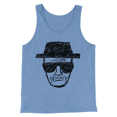 Heisenberg Men/Unisex Tank Top Blue TriBlend | Funny Shirt from Famous In Real Life