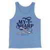 My-T-Sharp Barbershop Funny Movie Men/Unisex Tank Top Blue TriBlend | Funny Shirt from Famous In Real Life