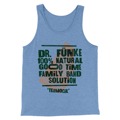Dr. Fünke Band Men/Unisex Tank Top Blue TriBlend | Funny Shirt from Famous In Real Life