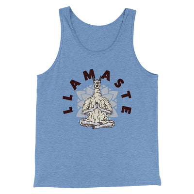 Llamaste Men/Unisex Tank Top Blue TriBlend | Funny Shirt from Famous In Real Life