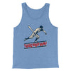 Touchdown! Funny Men/Unisex Tank Top Blue TriBlend | Funny Shirt from Famous In Real Life