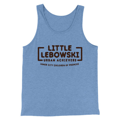 Little Lebowski Urban Achievers Funny Movie Men/Unisex Tank Top Blue TriBlend | Funny Shirt from Famous In Real Life