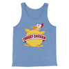 Chokey Chicken Men/Unisex Tank Top Blue TriBlend | Funny Shirt from Famous In Real Life