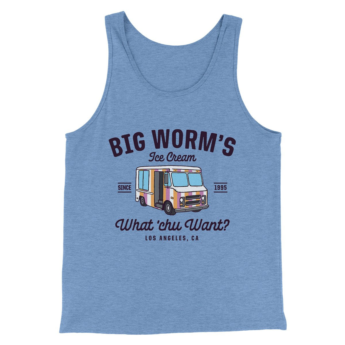 Big Worm's Ice Cream Funny Movie Men/Unisex Tank Top | Funny Shirt from Famous In Real Life