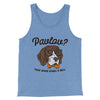 Pavlov's Dog Men/Unisex Tank Top Blue TriBlend | Funny Shirt from Famous In Real Life