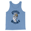 L'Chaim Bitches Funny Hanukkah Men/Unisex Tank Top Blue TriBlend | Funny Shirt from Famous In Real Life
