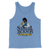 Samuel L. Jackson Beer Men/Unisex Tank Top Blue TriBlend | Funny Shirt from Famous In Real Life