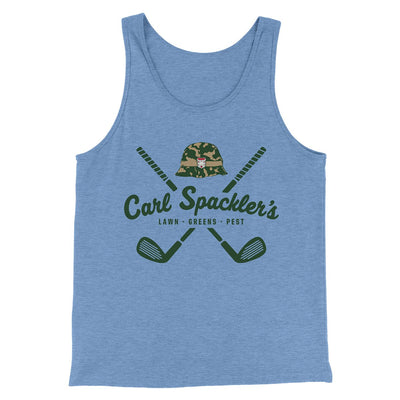 Carl Spackler's Groundskeeping Funny Movie Men/Unisex Tank Top Blue TriBlend | Funny Shirt from Famous In Real Life