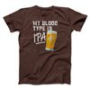 My Blood Type Is IPA Men/Unisex T-Shirt Brown | Funny Shirt from Famous In Real Life