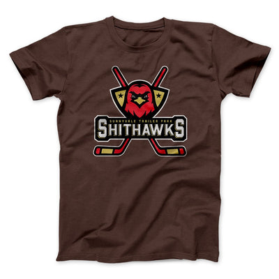 Sunnyvale Shithawks Men/Unisex T-Shirt Brown | Funny Shirt from Famous In Real Life