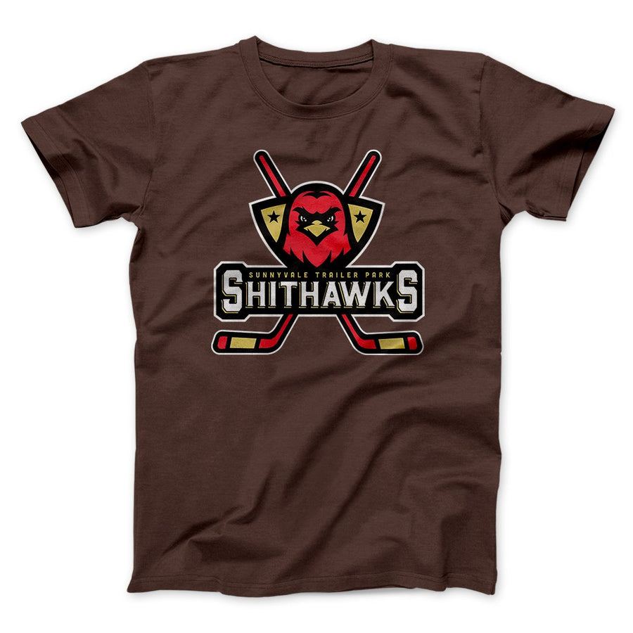 Sunnyvale Shithawks Men/Unisex T-Shirt Brown | Funny Shirt from Famous In Real Life
