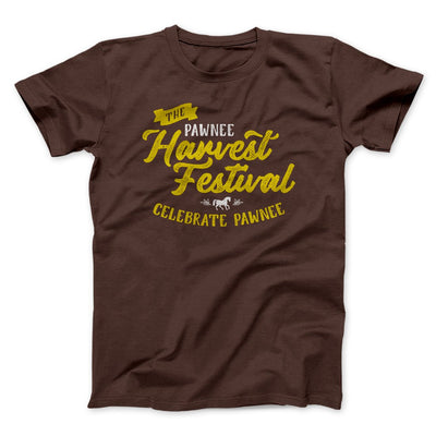 Pawnee Harvest Festival Men/Unisex T-Shirt Brown | Funny Shirt from Famous In Real Life