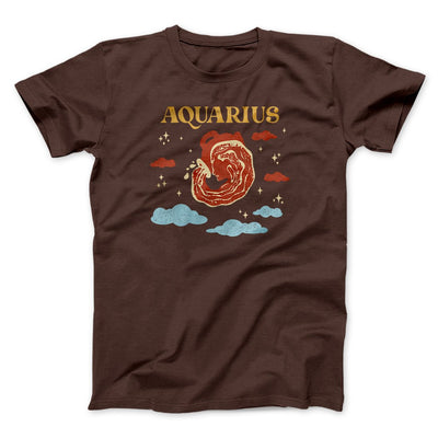 Aquarius Men/Unisex T-Shirt Brown | Funny Shirt from Famous In Real Life