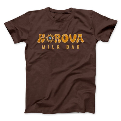 Korova Milk Bar Funny Movie Men/Unisex T-Shirt Brown | Funny Shirt from Famous In Real Life
