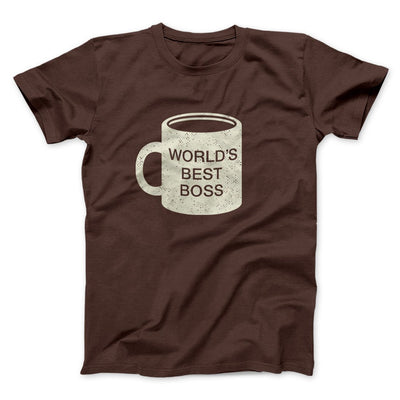 World's Best Boss Men/Unisex T-Shirt Brown | Funny Shirt from Famous In Real Life