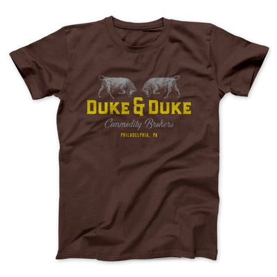 Duke & Duke Commodity Brokers Funny Movie Men/Unisex T-Shirt Brown | Funny Shirt from Famous In Real Life