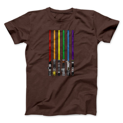 Lightsaber Color Rainbow Funny Movie Men/Unisex T-Shirt Brown | Funny Shirt from Famous In Real Life