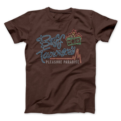 Biff Tannen's Pleasure Paradise Funny Movie Men/Unisex T-Shirt Brown | Funny Shirt from Famous In Real Life