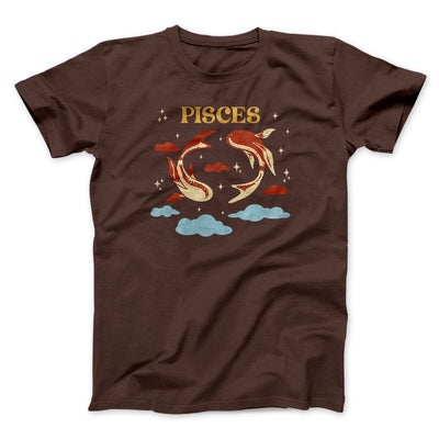 Pisces Men/Unisex T-Shirt Brown | Funny Shirt from Famous In Real Life