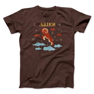 Aries Men/Unisex T-Shirt Brown | Funny Shirt from Famous In Real Life