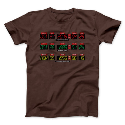 Time Machine Dashboard Funny Movie Men/Unisex T-Shirt Brown | Funny Shirt from Famous In Real Life
