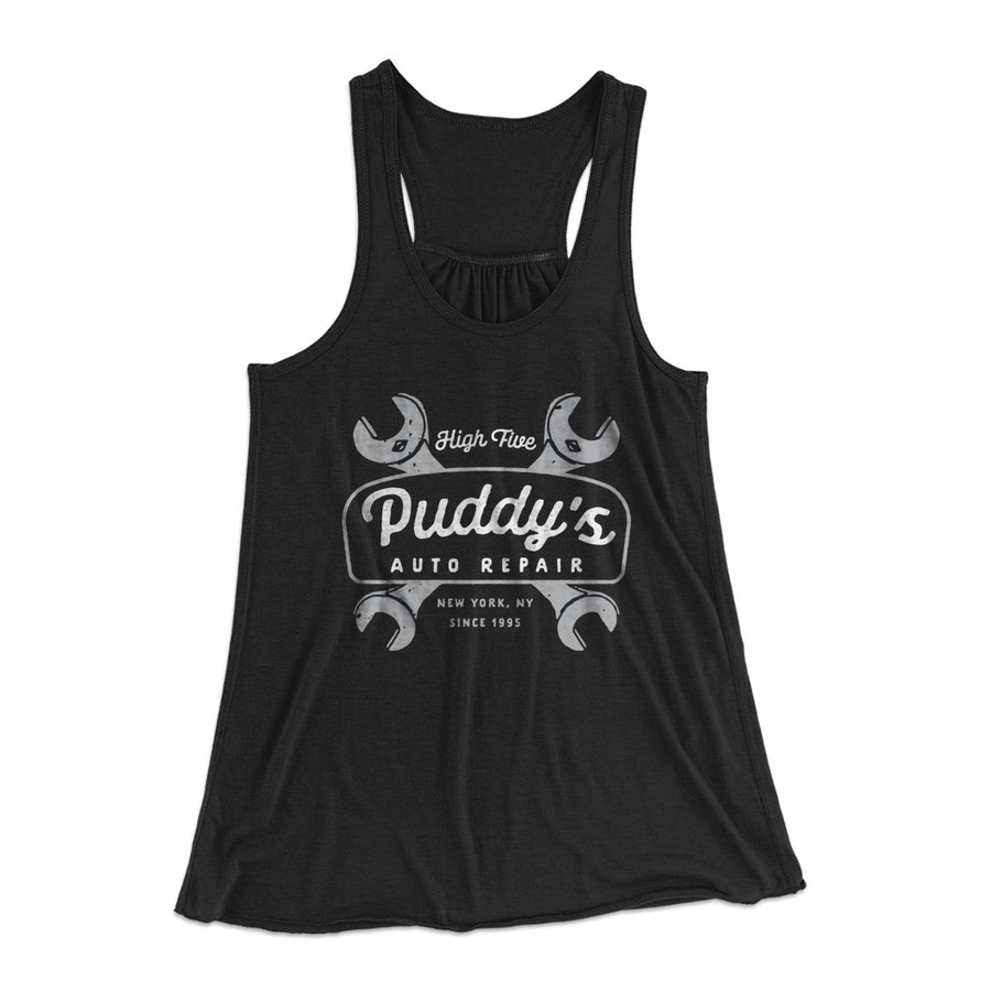 Puddy's Auto Repair Women's Flowey Tank Top | Funny Shirt from Famous In Real Life