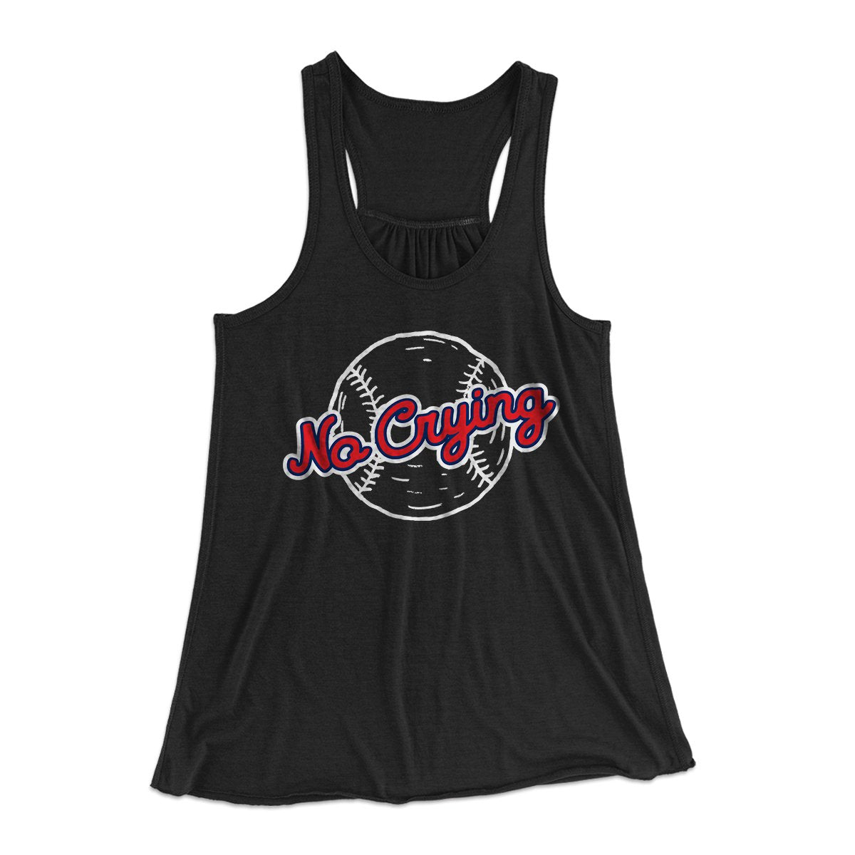 There's No Crying in Baseball Women's Flowey Tank Top | Funny Shirt from Famous In Real Life