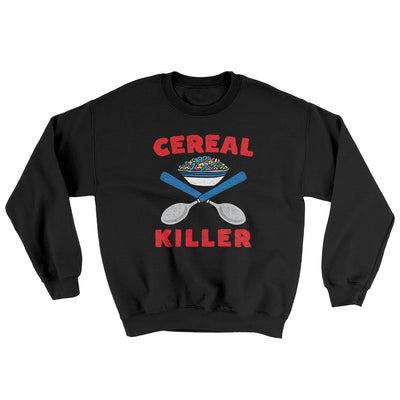 Cereal Killer Ugly Sweater Black | Funny Shirt from Famous In Real Life