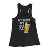 My Blood Type Is IPA Women's Flowey Tank Top Black | Funny Shirt from Famous In Real Life