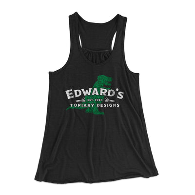 Edward's Topiary Designs Women's Flowey Tank Top Black | Funny Shirt from Famous In Real Life