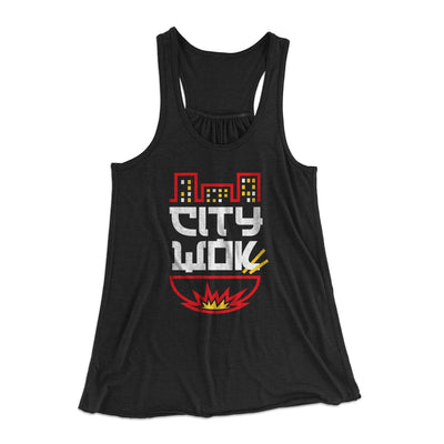 City Wok Women's Flowey Tank Top Black | Funny Shirt from Famous In Real Life