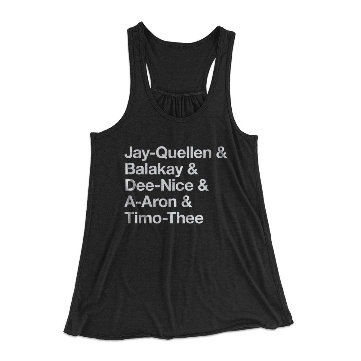 Substitute Teacher Names Women's Flowey Tank Top | Funny Shirt from Famous In Real Life
